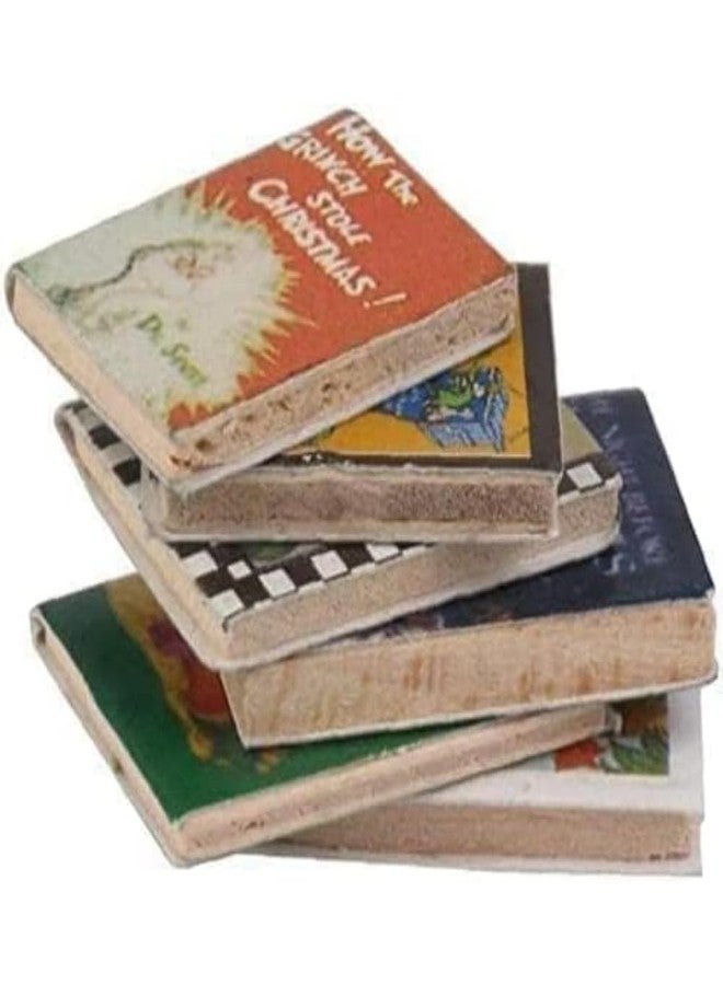 ٦ كتب صغيرة، زينة مصغرة لبيت الدمى بمقياس ١:١٢، كتب ملونة لدمى نموذجية، إكسسوارات فنية صغيرة لبيت الدمى - Image 1